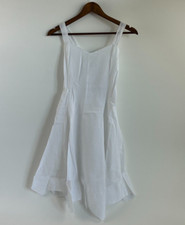 White By Nature 100% Soft Cotton Lined Summer Party Dress  White  Size XL  NWT