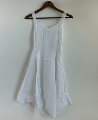 White By Nature 100% Soft Cotton Lined Summer Party Dress  White  Size XL  NWT