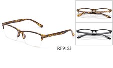 Reading Glasses Simple Classic Plastic Frame Reader Men Women Half Rimmed Design