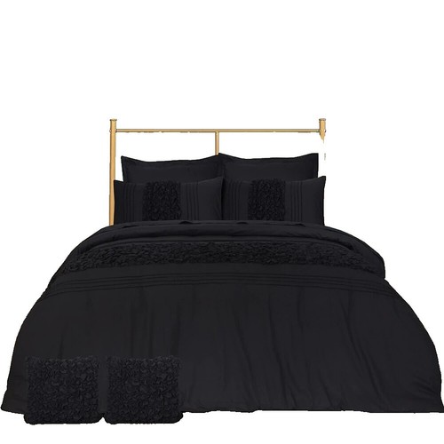 Supreme Hysteric Glamour Text Duvet + Pillow Set Full/Queen black