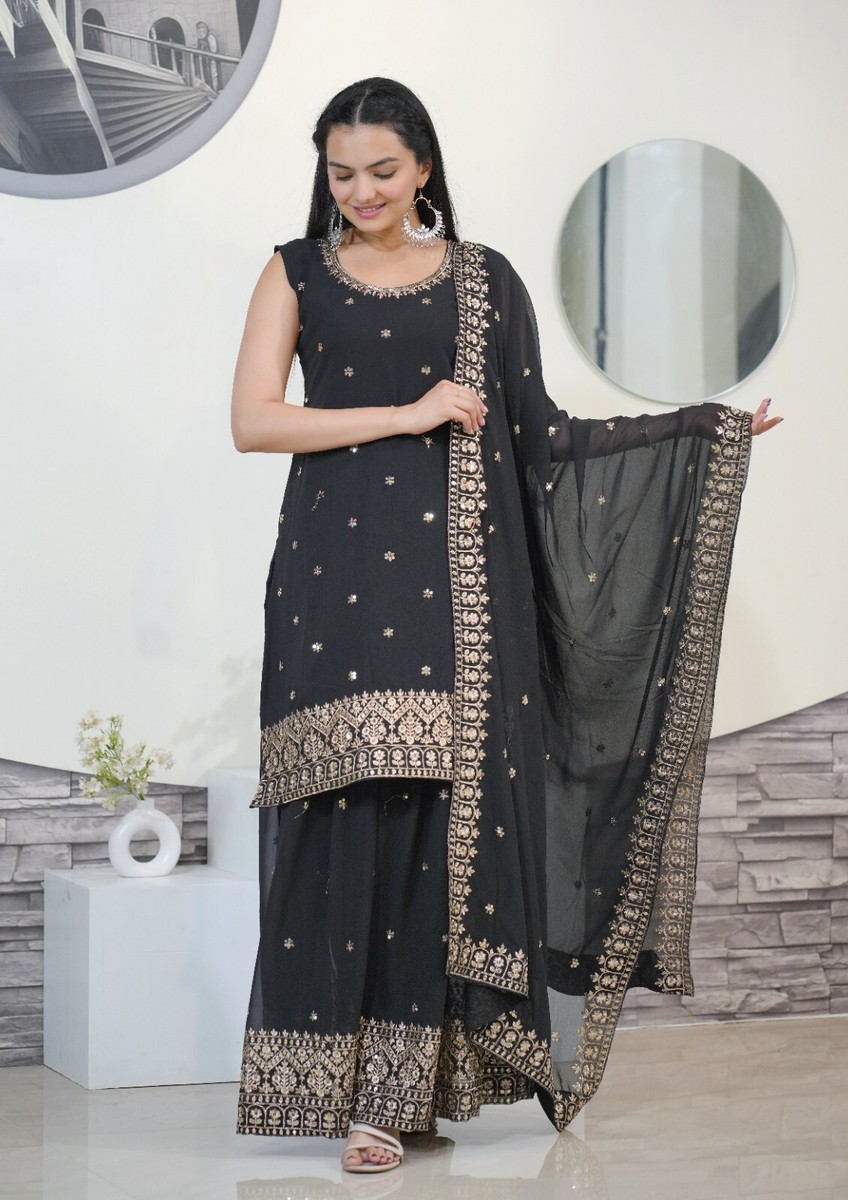 Salwar Kameez Pakistano Matrimonio Indiano Vestito Festa Sharara