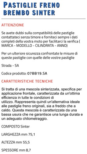 Pastiglie Freno Brembo Sinter Anteriori Per MOTO GUZZI V85 TT 853 2020> - Foto 5 di 5
