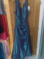 Ball gown turquoise/purple shimmer size 12/14 petticoat lined dress 