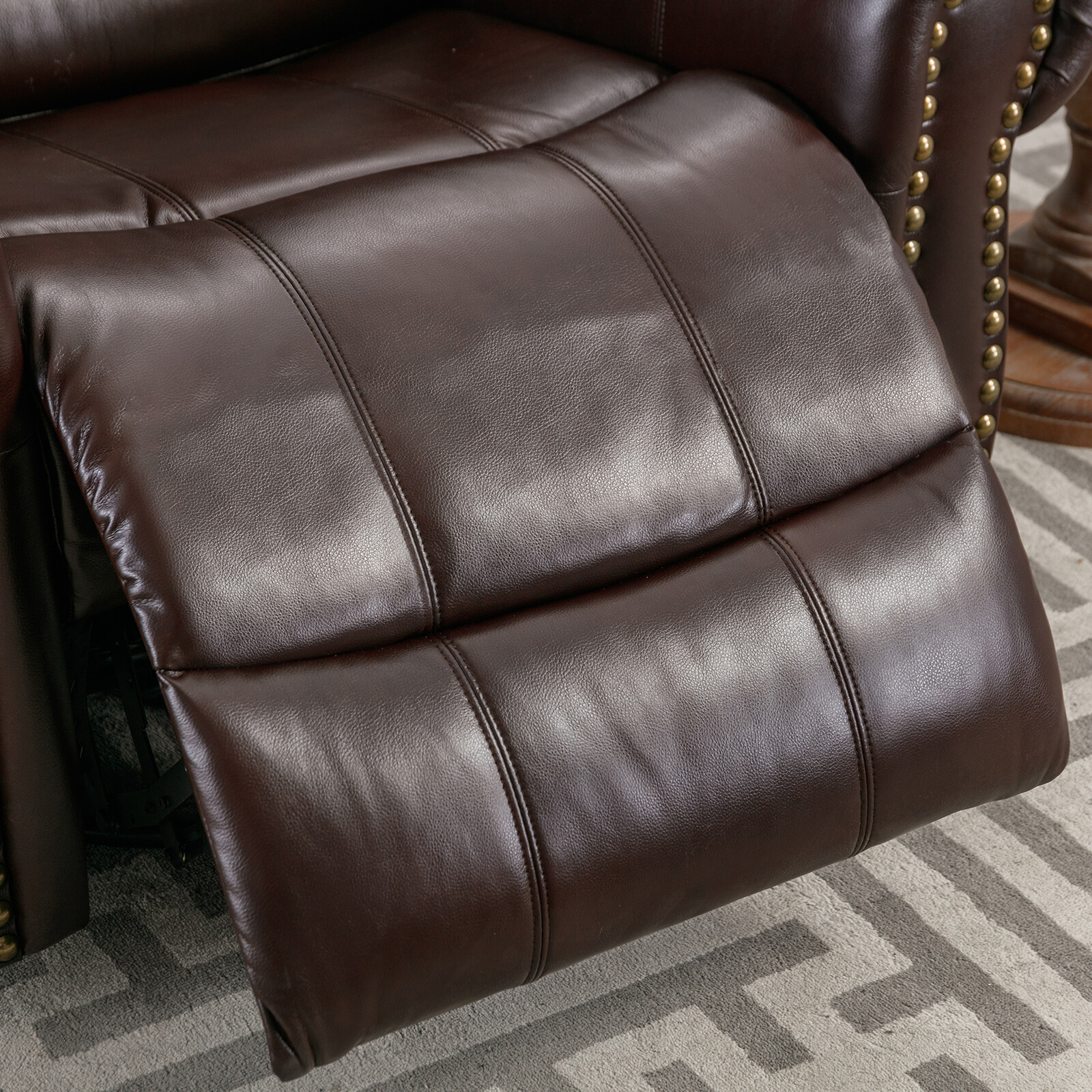 Manual 360 Swivel Rocking Recliner Glider Rocker Recliner Chair w/Massage & Heat