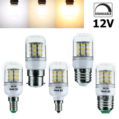 Dimmable LED Corn Light Bulb 7W E26 12v Living Room Super Bright Home Lamp Bulbs