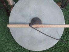 Antique/Vintage MILL Grinding Stone Wheel 22"x 2.5" CENTRAL OHIO AMISH SALE FIND