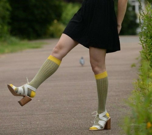 Mysocks Calzini Unisex Al Ginocchio a Costine Cotone Pettinato Punta Senza Cuciture - Foto 9 di 120
