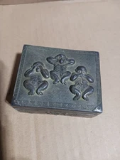 Vintage Hear Speak See No Evil Case Trinket Box