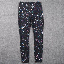 Fabletics Leggings Womens Medium Black High Rise Confetti Print Activewear Yoga