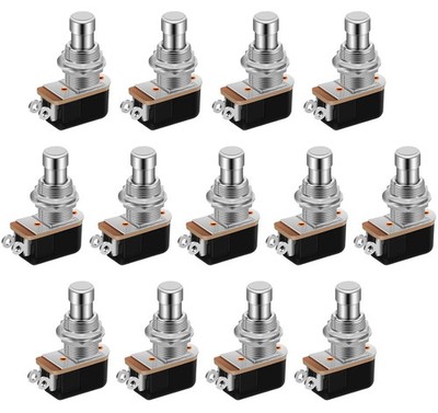 13Pcs SPST Momentary Soft Touch Foot Switch Normally Open 2 PIN Stomp Box Push B