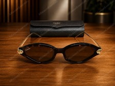 NEW Cartier Sunglasses Panth re Authentic Womens Havana Gold -Rare - CT0712SA