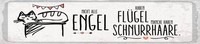 Blechschild 46X10 Cm Engel FlüGel Schnurrhaare Deko Geschenk Schild