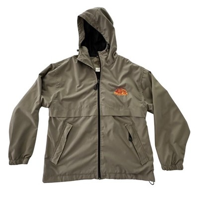 Overseas Adventurers Club Windbreaker Jacket M Hooded Beige Polyester