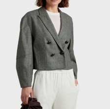 Veronica Beard Sybille Houndstooth Cropped Blazer Size 4 595