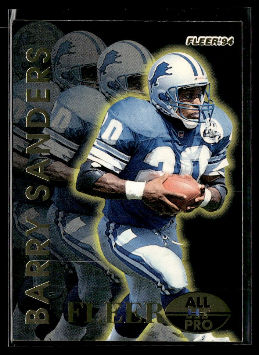 1994 Fleer #11 Barry Sanders Fleer All-Pros Lions Football Card 0901K