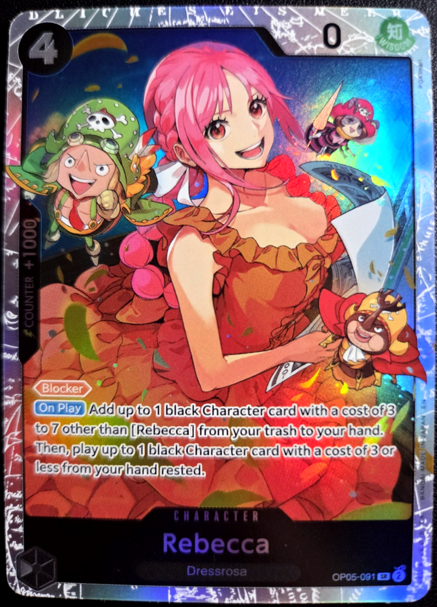 Rebecca OP05-091 SR ONE PIECE Tcg Card Game NM BLACK Reprint | eBay