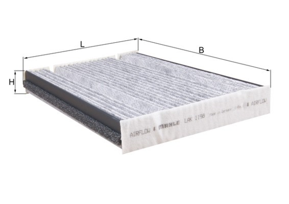 Front MAHLE LAK 1198 Filter, cabin air for MERCEDES-BENZ