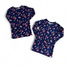 5T Baby Gap Floral Pajama Tops   Blue Long Sleeve Sleepwear NWOT