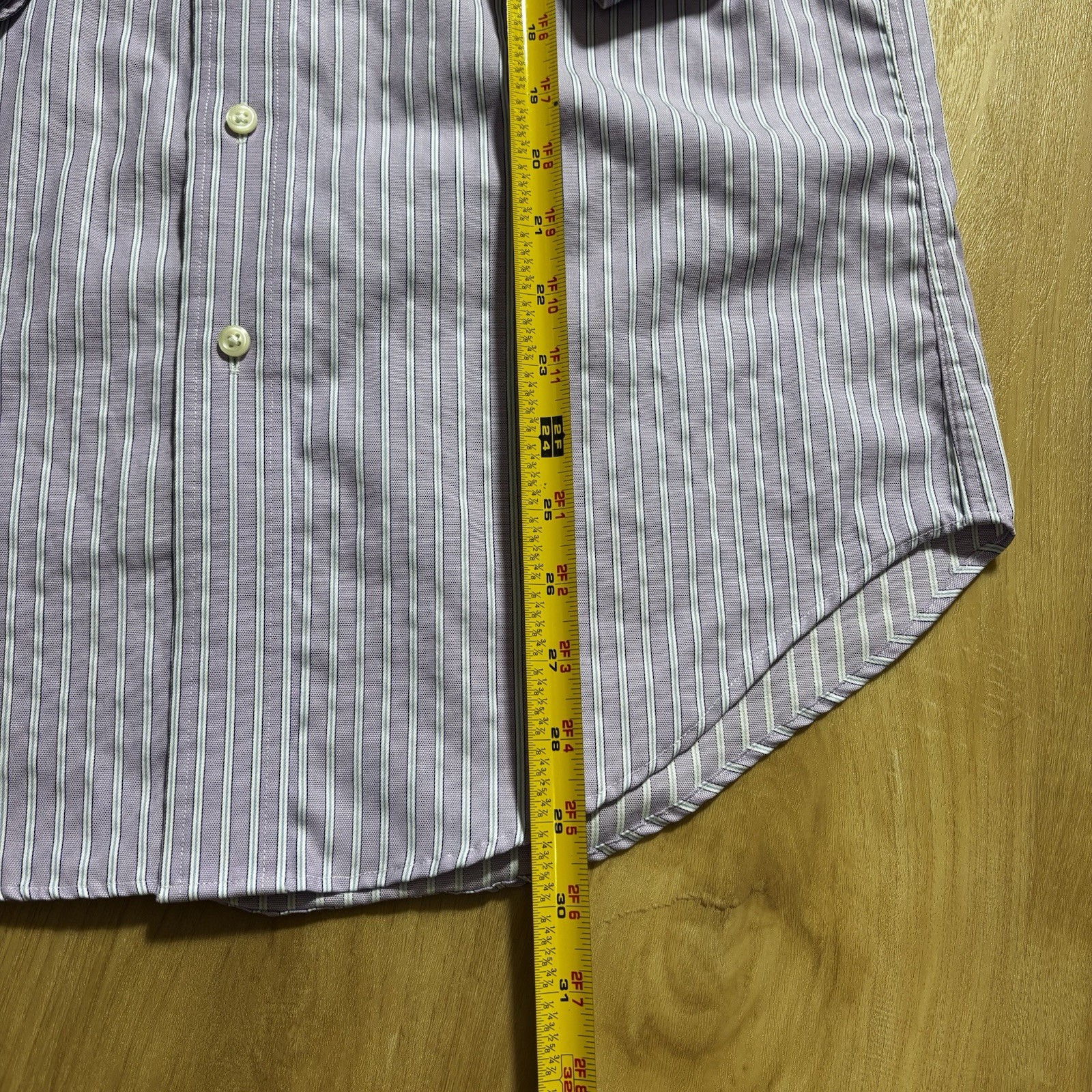 Lauren Ralph Lauren Women Shirt 14.5 32/33 Non Iron Long Sleeve Purple Stripe thumbnail 7