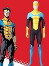 Cartoon Invincible Mark Grayson Cos Costume Bodysuit Head Cover Adult Handmade