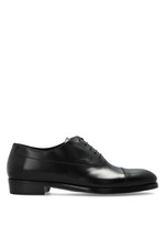 JIMMY CHOO Vine Black Leather Derby Shoes New  Authentic