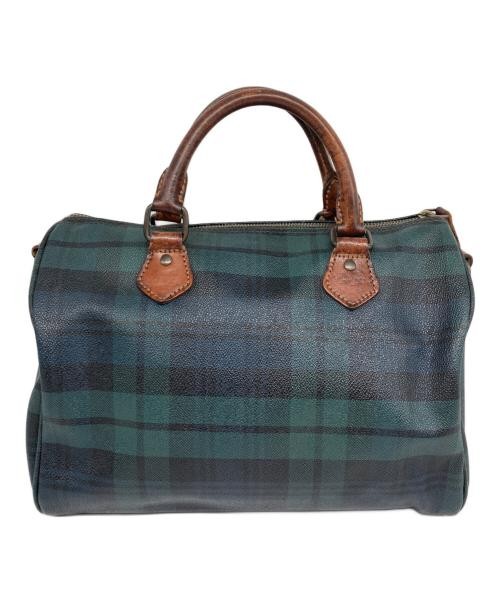 POLO Ralph Lauren Mini Boston Bag Green Leather Used thumbnail 2