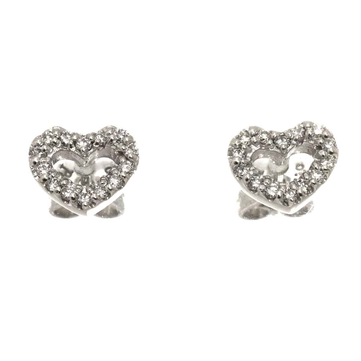 Ponte Vecchio Diamond Earrings Pierced 18K WG 750 90292160