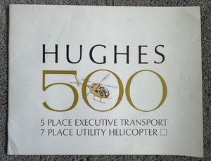 Vintage Hughes 500 Helicopter Brochure Booklet Advertisement Aviation