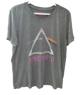 Lucky Brand Pink Floyd Dark Gray Glitter TShirt Size L
