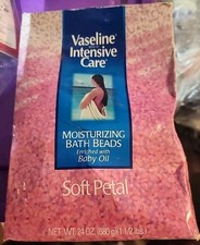 Vaseline Intensive Care Moisturizing Bath Beads Baby Oil Soft Petal 24oz NEW