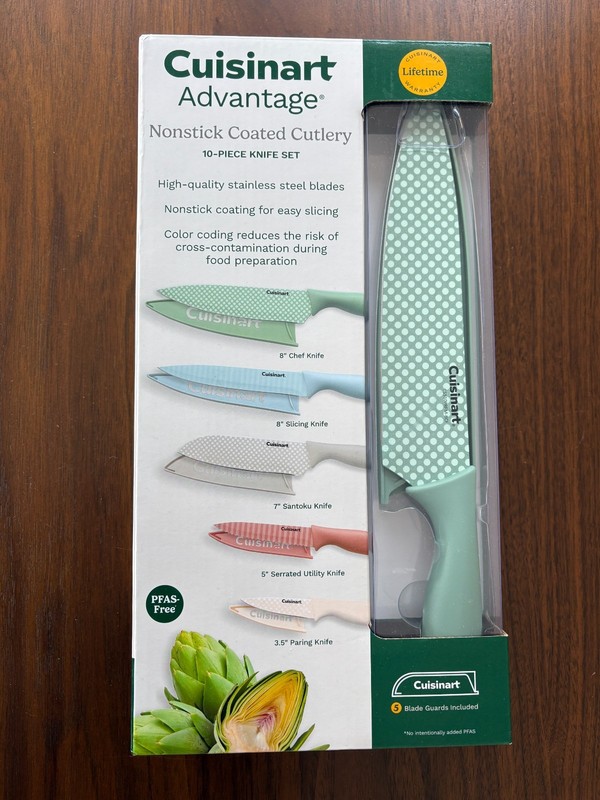 New Knives Cuisinart Advantage 10 Piece Stainless Knife Set With Blade Guards