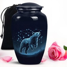 Polar Bear Urns Husbands Human Ashes Adult Male 10 Inch Decorative Burial Urn