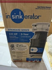 InSinkErator Badger 5 Garbage Disposal 1/2 HP Continuous Feed w/Power Cord - NEW