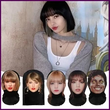 3D Printed Full Face Mask Elastic Mesh For Unisex Cosplay Headwear Party