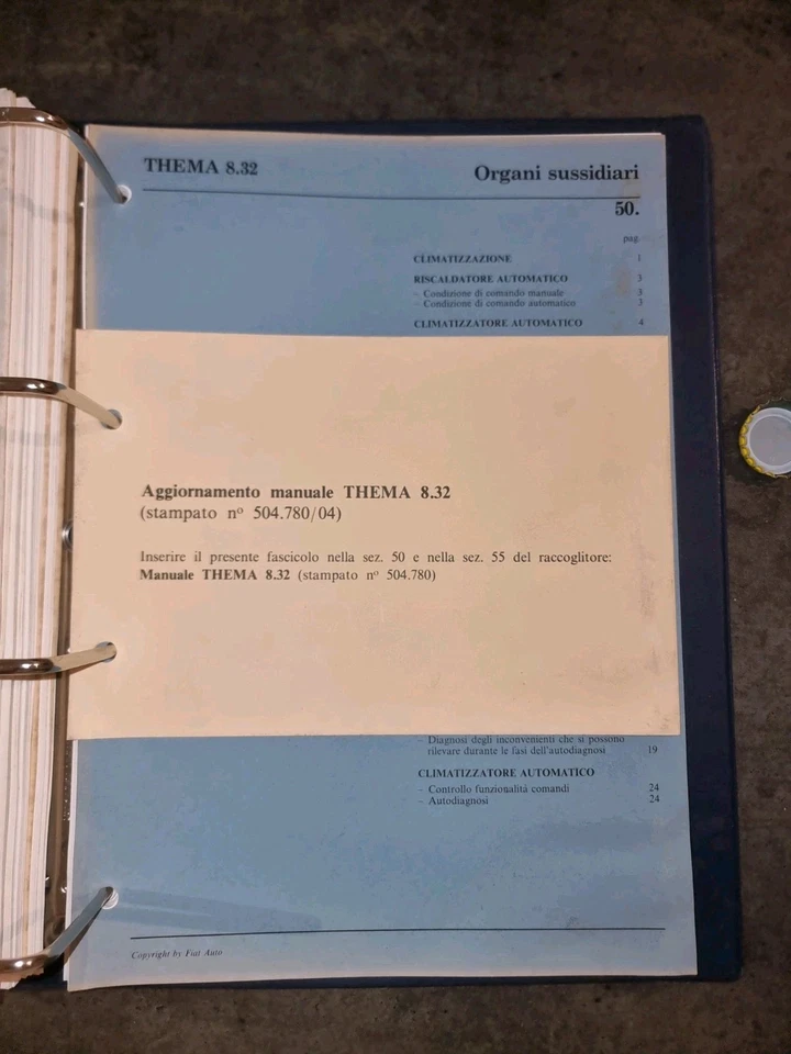 MANUALE ASSISTENZA TECNICA LANCIA THEMA MOTORE FERRARI 8.32 - Immagine 4 di 4