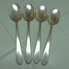 4 Antique Lunt 1921 William and Mary Treasure Teaspoons No Mono