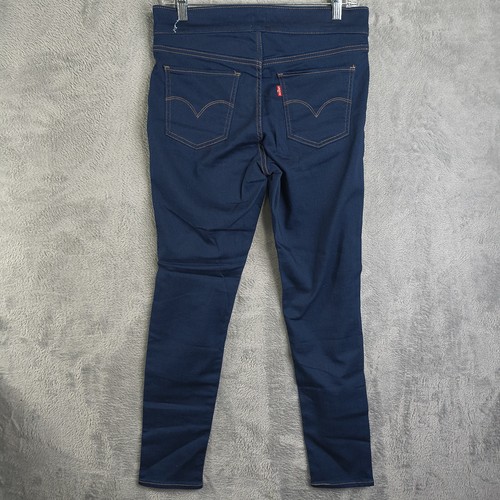 Levi’s Women’s Jeggings Size 30 Dark Wash Pull-On Stretch Denim Distressed - Picture 4 of 11