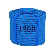 150Ft 1/2 Inch Heavy Duty Climbing Rope - for Tree Swing, Pulling, Outdoor & Gym