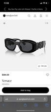 Versace VE4361 Biggie Black Plastic Sunglasses