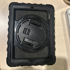 Black Shockproof Case With Swivel Handle And Stand for 9.7 X 7 Inch iPads