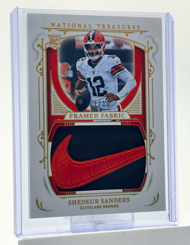Panini 2025 National Treasures Shedeur Sanders Browns #1/10 NIKE Swoosh Patch