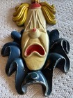 Vintage MCM Sexton Metal Cast Iron Sad Clown Head Wall Art Hanging Plaque Circus — photo 3
