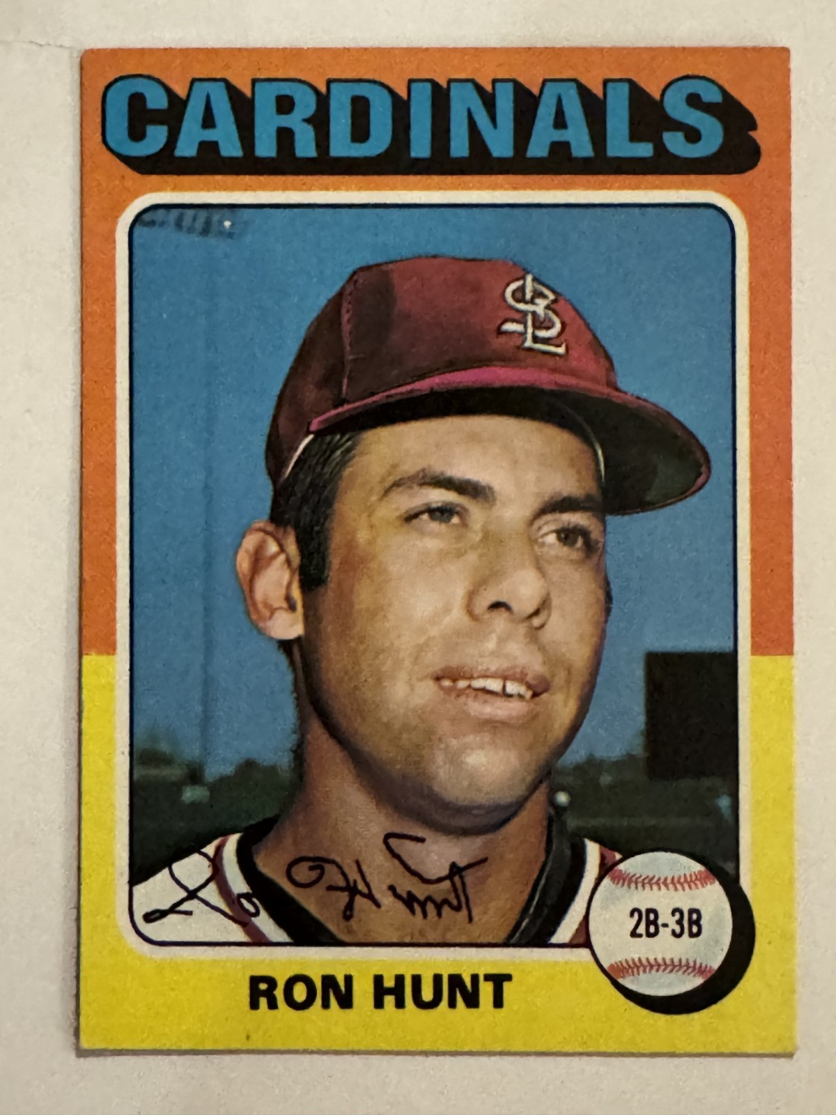 1975 Topps Ron Hunt #610 St. Louis Cardinals
