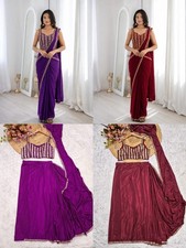 Ready-to-Wear Designer Saree for Adults Bollywood Party and Indian Pakistani Wed