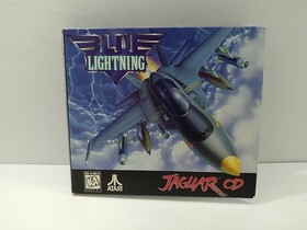 Atari Jaguar CD Blue Lightning Complete Game Case Manual And Overlay