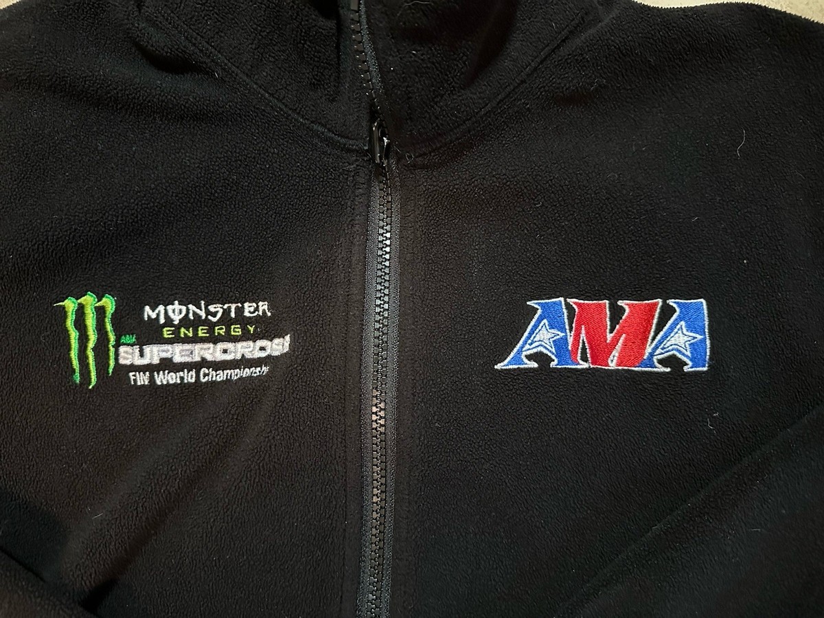 Official AMA Monster Energy Supercross Fleece Jacket Size M Full