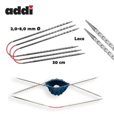 CraSy Trio Novel Long Strumpfstricknadeln Rundstricknadel flexibel Addi 30cm
