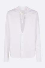 MAISON MARGIELA V-Neck White Poplin Shirt New  Authentic