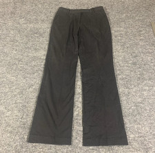 Talbots Pants Womens 6 L Black Flat Front Chino Dress Straight Leg 30x33 Career