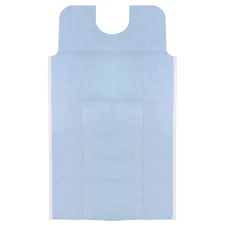 Tidi Adult Disposable Dental Bib Blue 50 Ct
